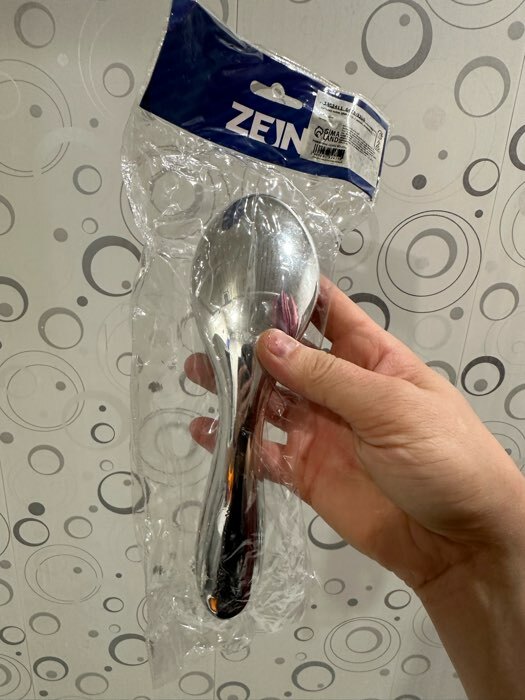 Фотография покупателя товара Душевая лейка ZEIN Z406, 1 режим, пластик, хром