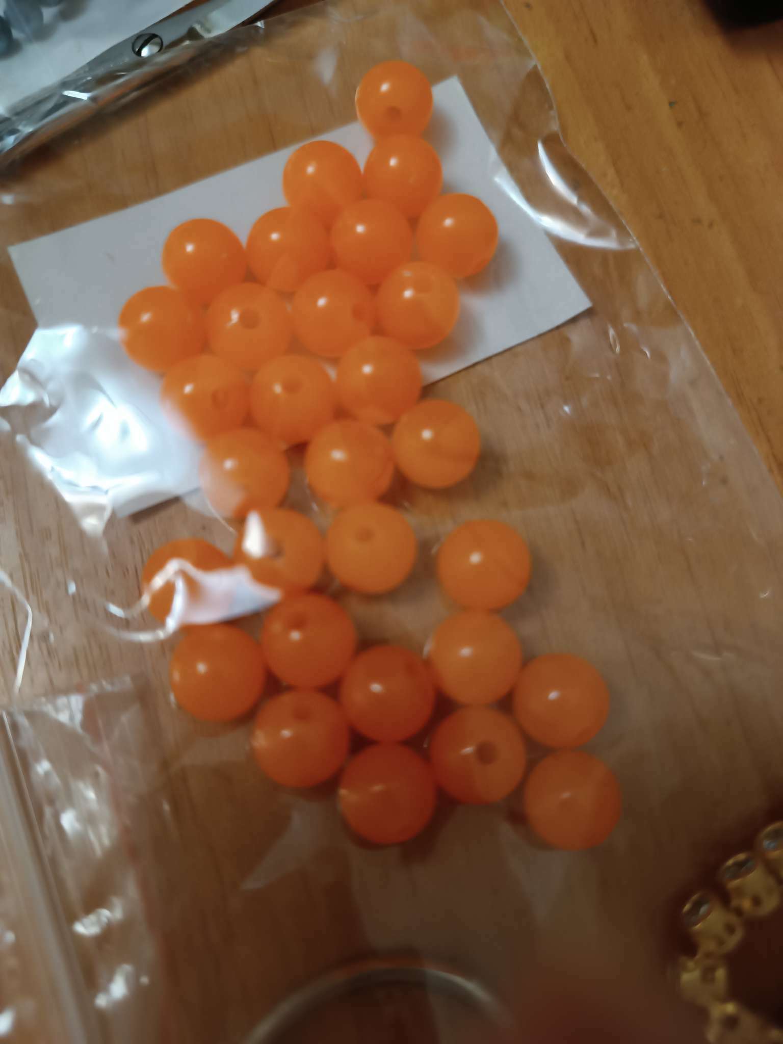 Фотография покупателя товара Бусина «Драже» d=8мм (набор 10 г), цвет ярко-оранжевый