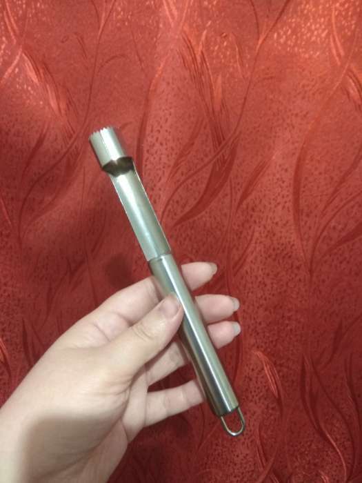 Фотография покупателя товара Нож для сердцевины Доляна «Металлик», 21 см, цвет серебряный