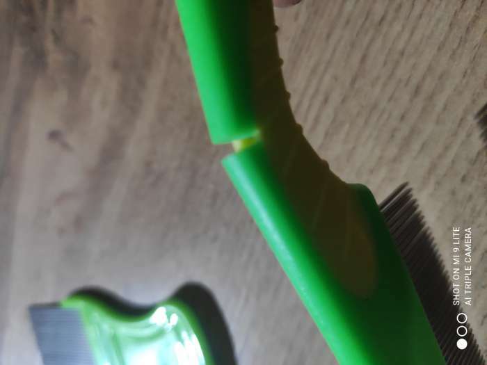 Фотография покупателя товара Набор расчесок для животных, с длинными и короткими зубьями, зелёный - Фото 1