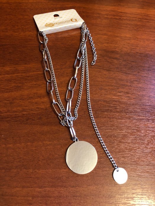 Фотография покупателя товара Кулон «Цепь» плоский диск 2 нити, цвет золото, 42 см - Фото 2