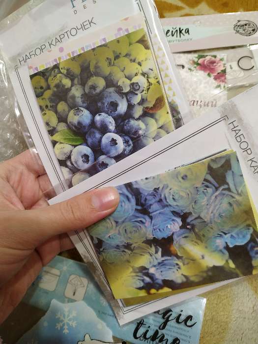 Фотография покупателя товара Набор карточек для скрапбукинга "Pretty violet" 7,5х10 см - Фото 1