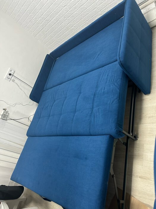 Фотография покупателя товара Прямой диван «Палермо», ППУ, механизм выкатной, велюр, цвет квест 010 - Фото 1