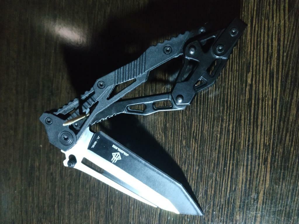 Фотография покупателя товара Нож перочинный "Трансформер" складной черный, лезвие 8,5 см, с фиксатором - Фото 3