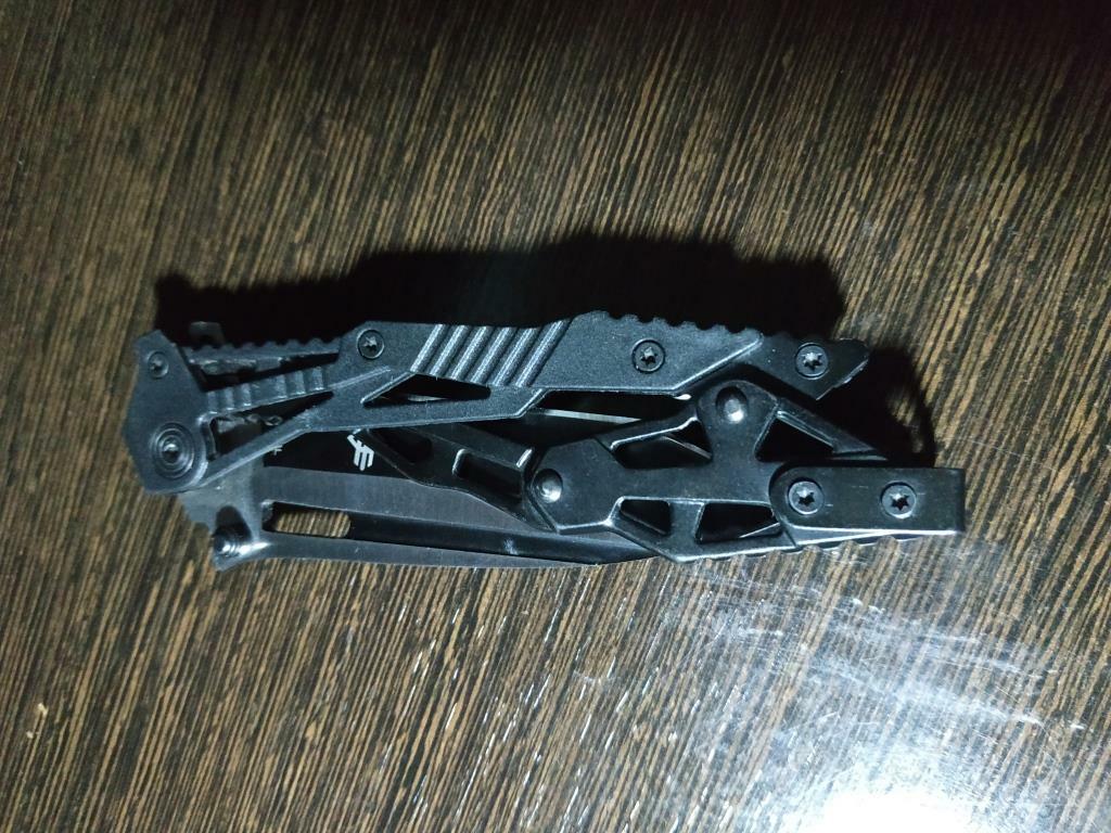 Фотография покупателя товара Нож перочинный "Трансформер" складной черный, лезвие 8,5 см, с фиксатором - Фото 4