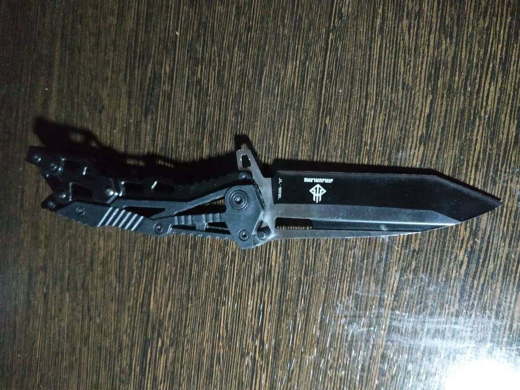 Фотография покупателя товара Нож перочинный "Трансформер" складной черный, лезвие 8,5 см, с фиксатором - Фото 5