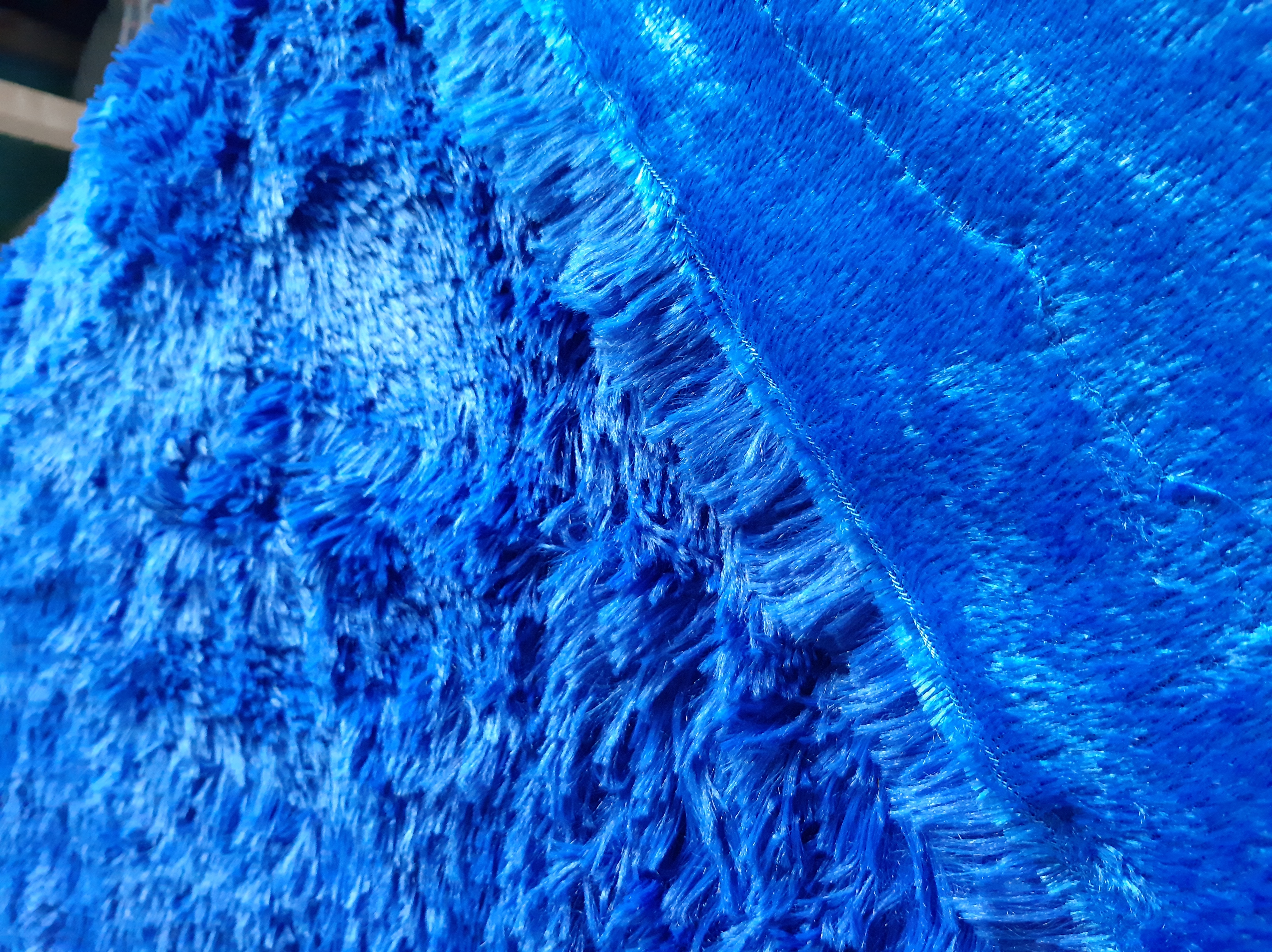 Фотография покупателя товара Плед мех «Шиншилла», двухсторонний, 240х220 см, синий - Фото 2