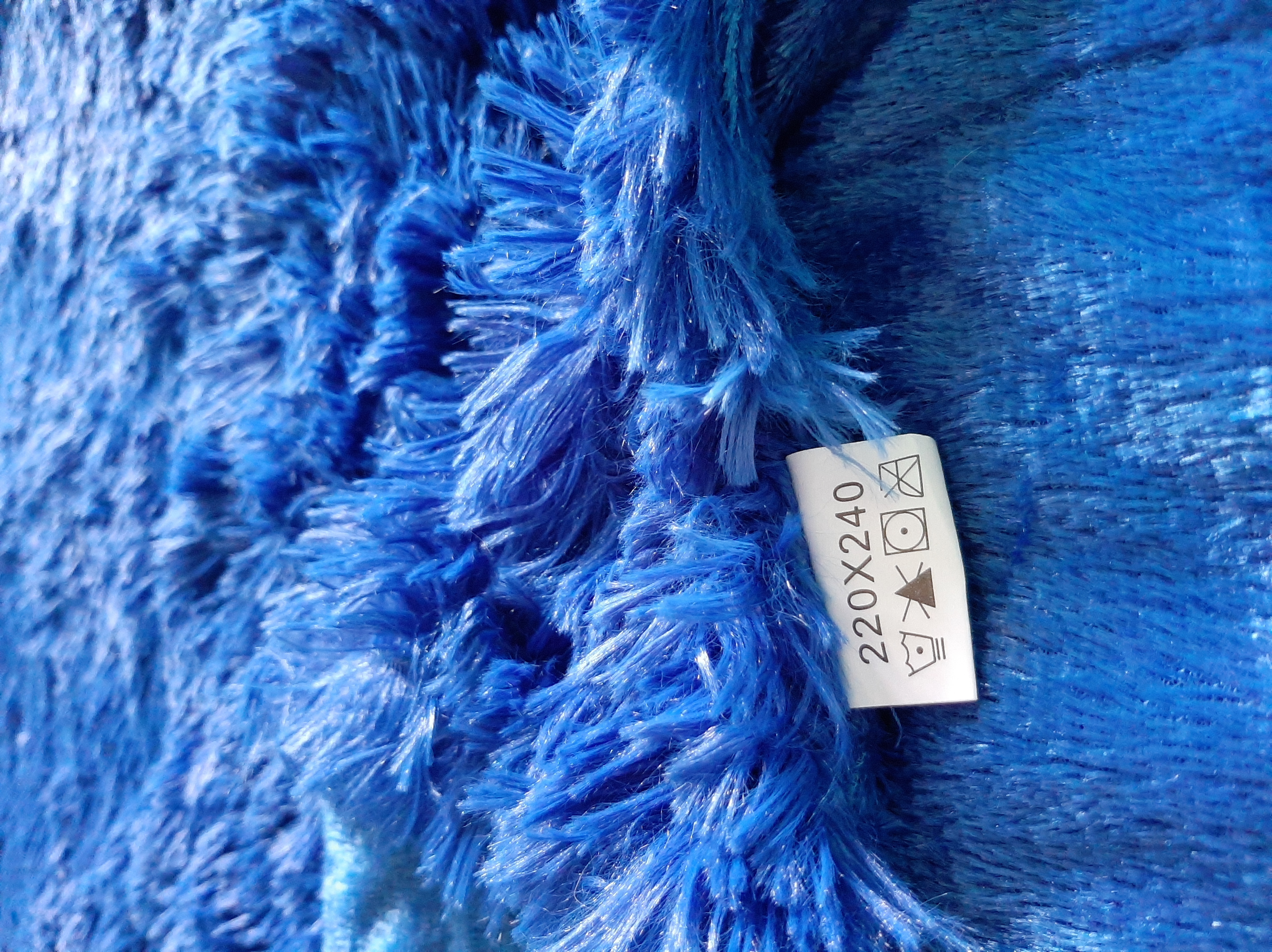 Фотография покупателя товара Плед мех «Шиншилла», двухсторонний, 240х220 см, синий - Фото 3