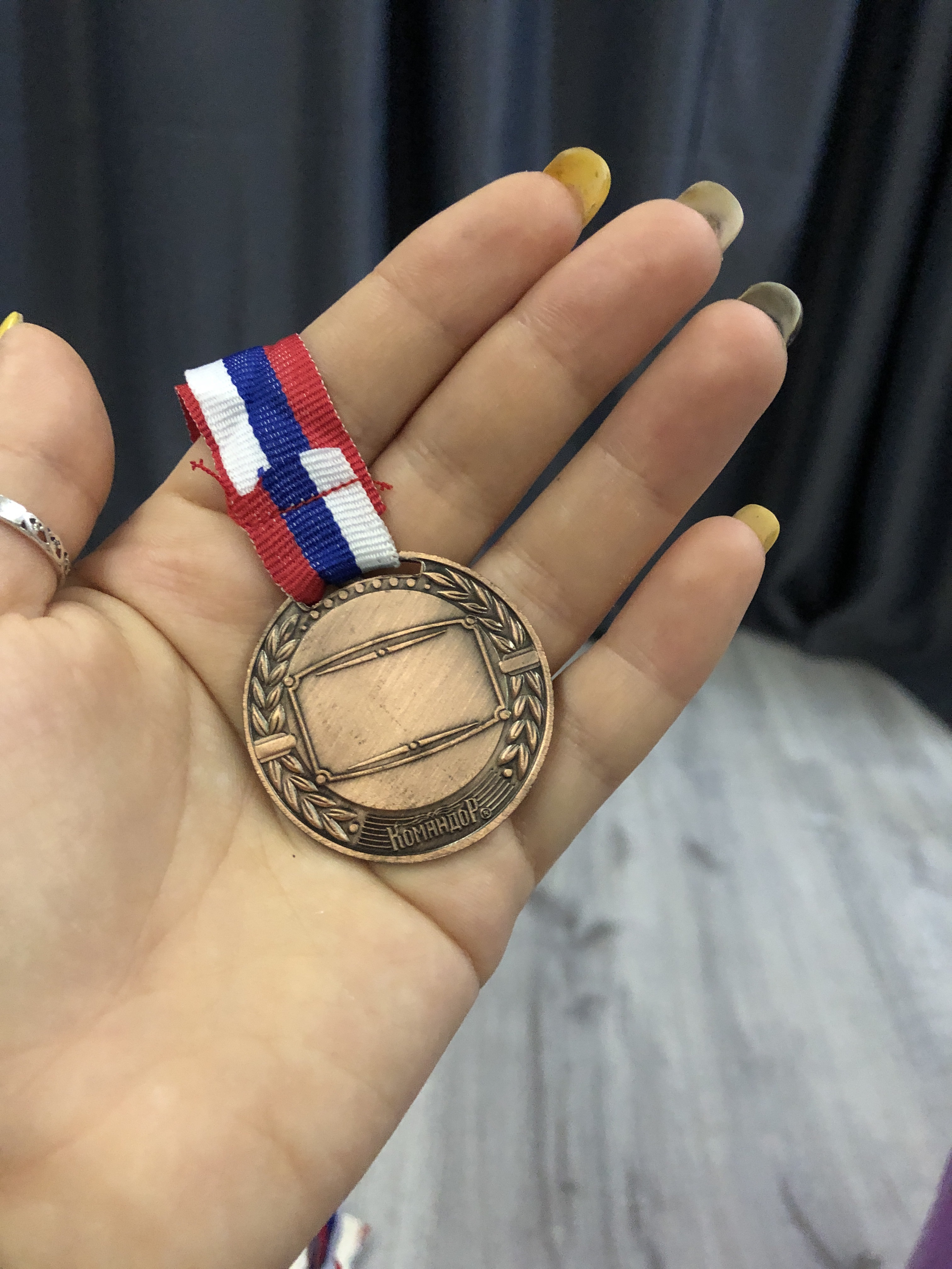 Фотография покупателя товара Медаль призовая 043, d= 4 см. 2 место. Цвет серебро. С лентой - Фото 10