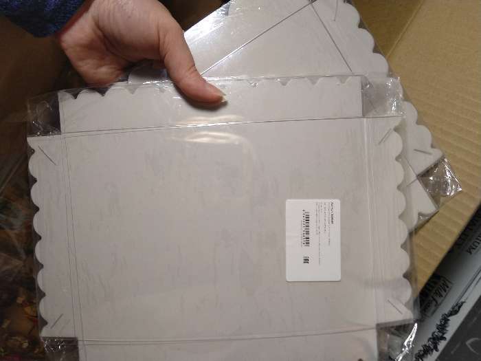Фотография покупателя товара Коробочка для печенья с PVC крышкой "ЗигЗаг", крафт, 22 х 15 х 3 см - Фото 8