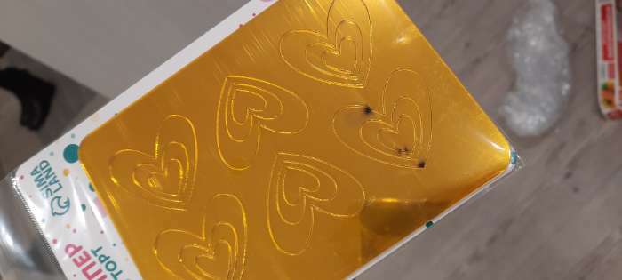 Фотография покупателя товара Украшение для торта «Сердечки», цвет золото