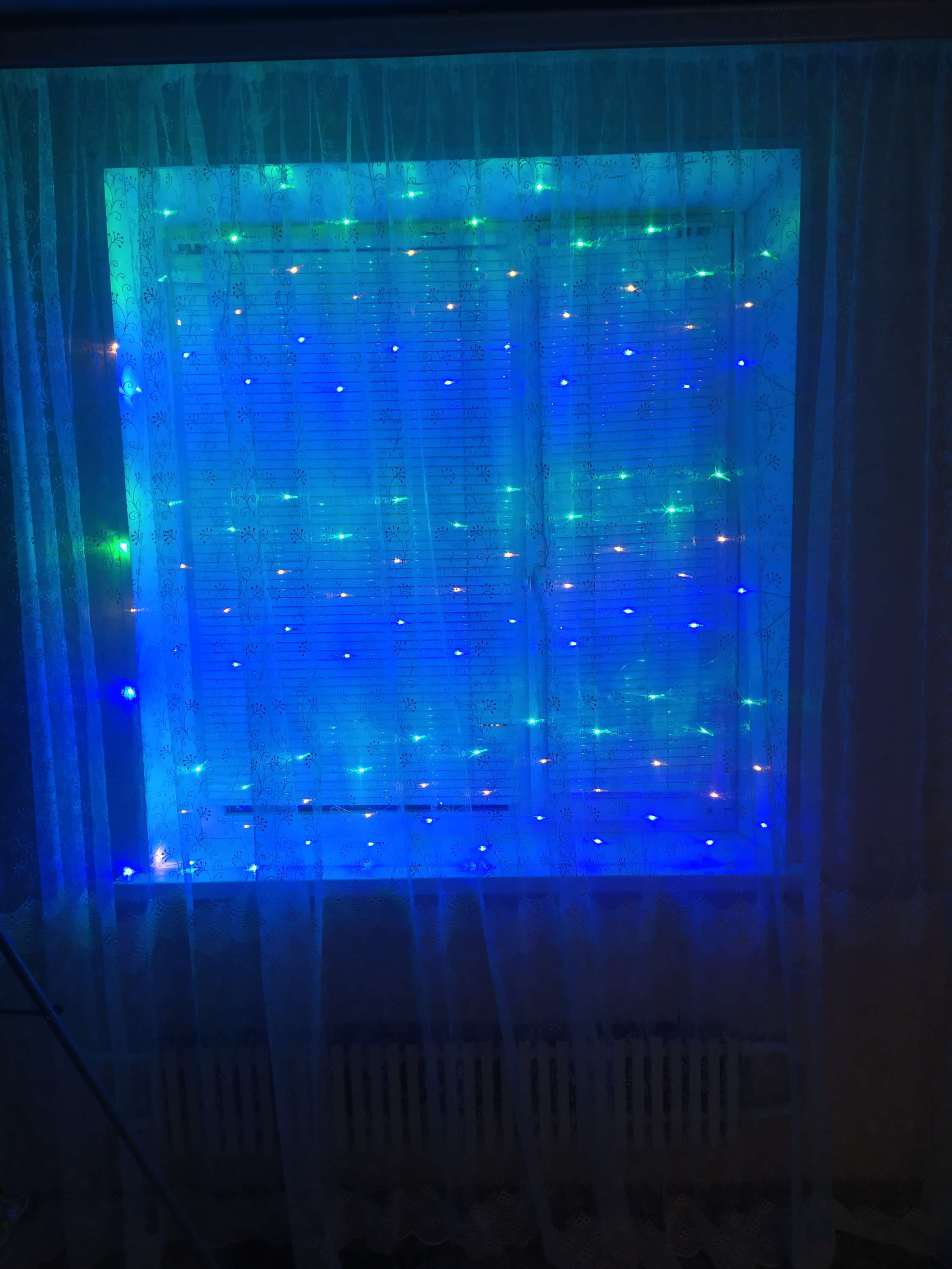Фотография покупателя товара Гирлянда «Сеть» 1.6 × 1.6 м, IP20, прозрачная нить, 144 LED, свечение мульти, 8 режимов, 220 В - Фото 55