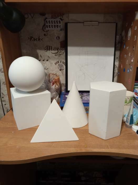 Фотография покупателя товара Геометрическая фигура «‎ПРИЗМА шестигранная», 20 см, гипсовая - Фото 2