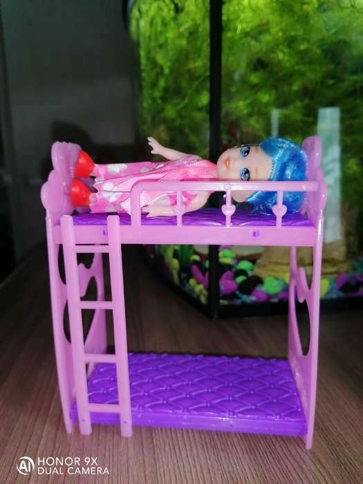 Фотография покупателя товара Аксессуары для кукол: кроватка двухъярусная «Малышка» - Фото 1