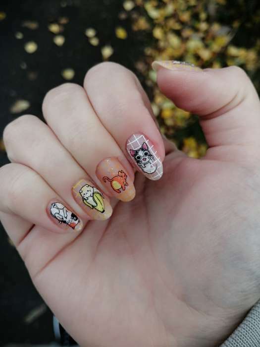 Фотография покупателя товара Слайдер - дизайн для ногтей «Котики», разноцветные - Фото 2