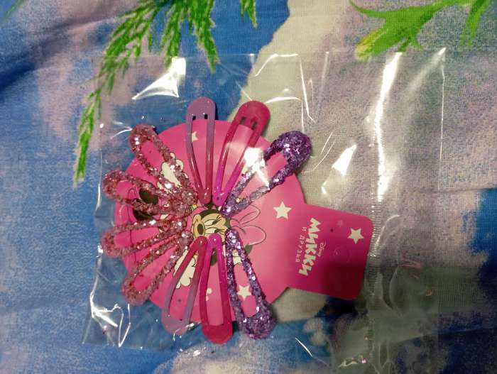 Фотография покупателя товара Набор заколок, 10 шт, розовый "Мышка", Минни Маус - Фото 1