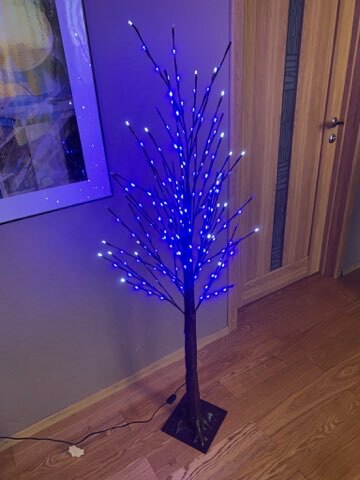 Фотография покупателя товара Светодиодное дерево 1.5 м, 224 LED, мерцание, 220 В, свечение синее - Фото 20