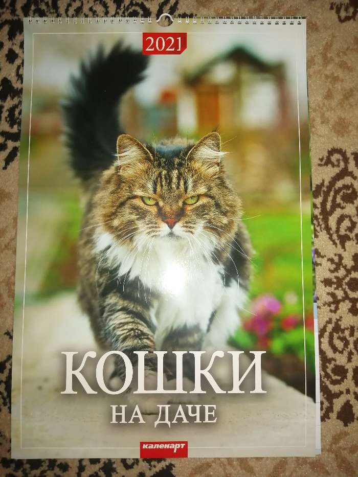 Фотография покупателя товара Календарь перекидной на ригеле "Кошки на даче" 2021 год, 320х480 мм - Фото 1