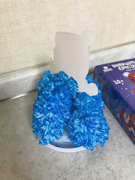 Фотография покупателя товара Набор для творчества «Лучистые кристаллы»: Снеговик, цвет синий - Фото 8