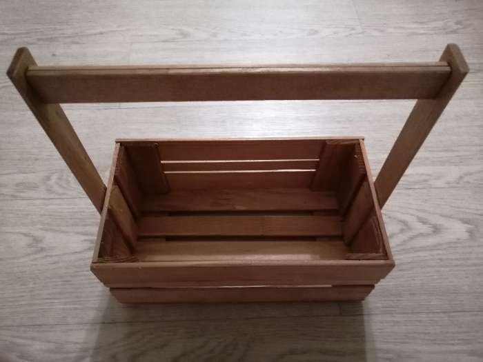 Фотография покупателя товара Кашпо деревянное "Ящик", 28 х 14 см, h = 28 см