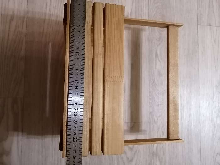 Фотография покупателя товара Кашпо деревянное "Ящик", 28 х 14 см, h = 28 см - Фото 11