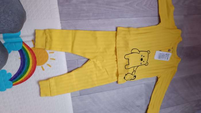 Фотография покупателя товара Штанишки детские, цвет жёлтый, рост 86 см - Фото 1