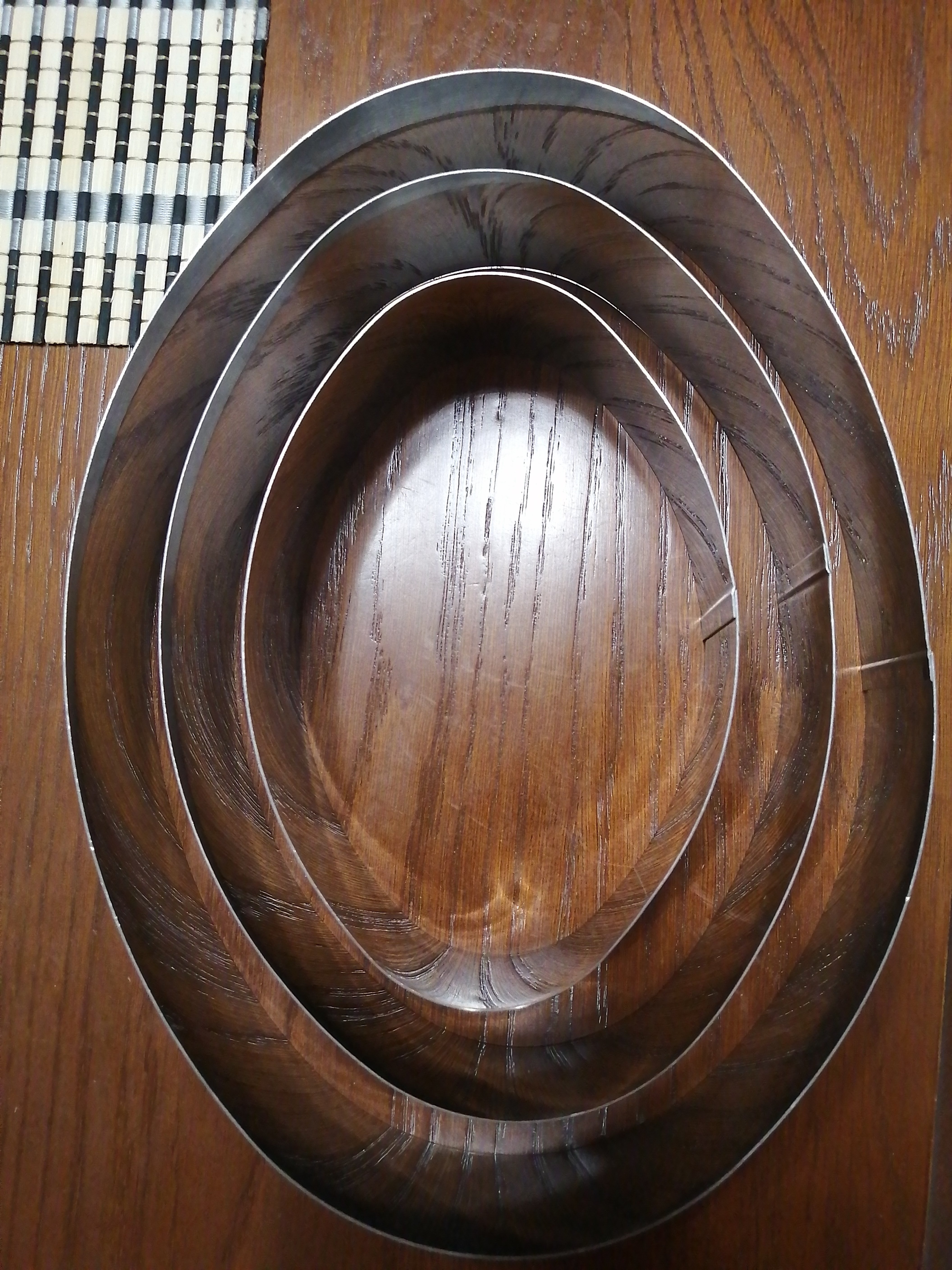 Фотография покупателя товара Набор форм для выпечки «Овал», 3 шт, 23×17,5×5 см, цвет хромированный - Фото 4