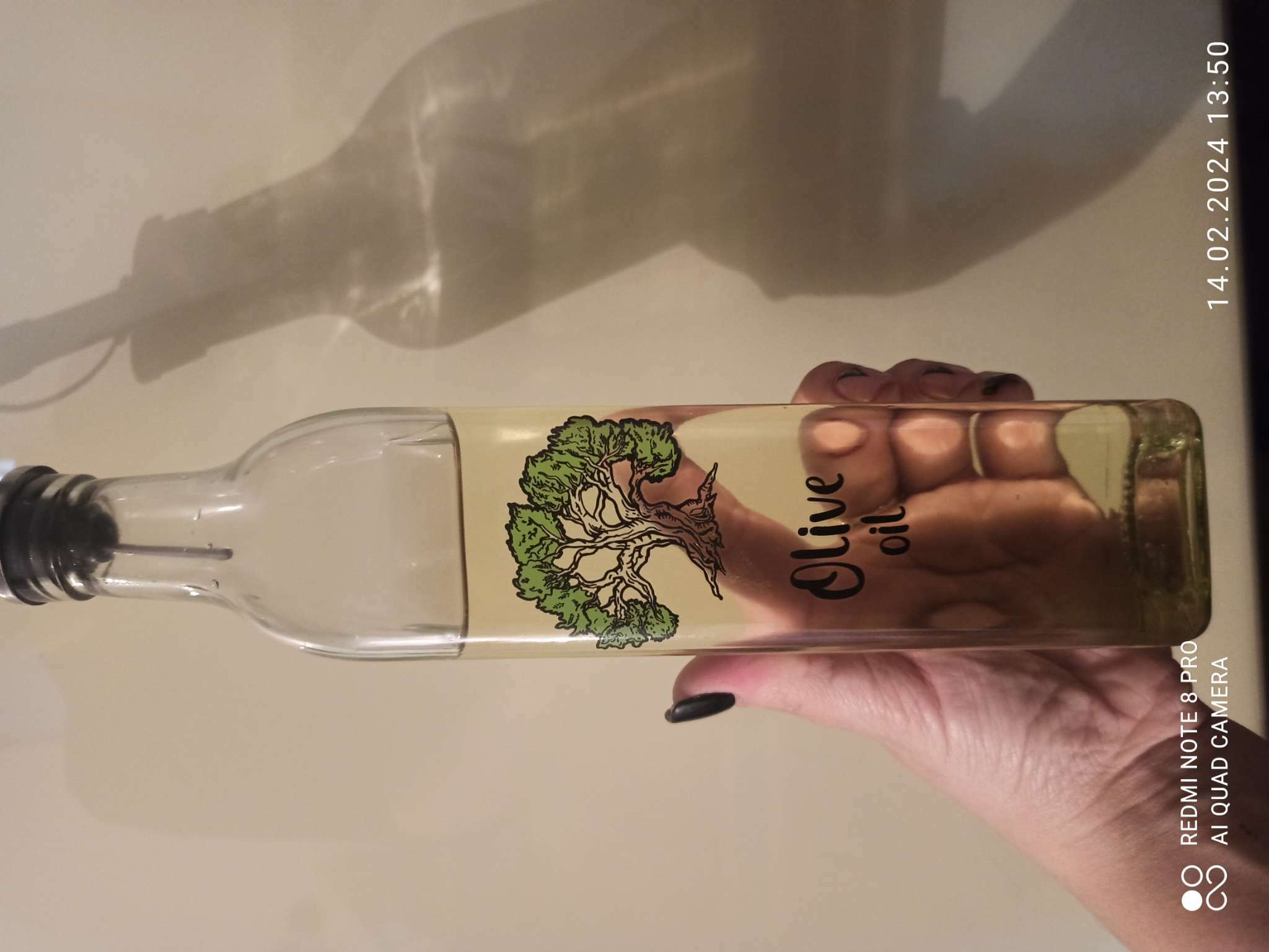 Фотография покупателя товара Бутылка стеклянная для соусов и масла Доляна «Дерево оливы», 500 мл, 5,5×30 см - Фото 1