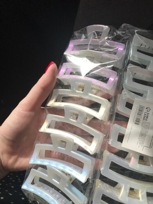 Фотография покупателя товара Крабик для волос «Жемчужный», прямой, 7 см, белый - Фото 1