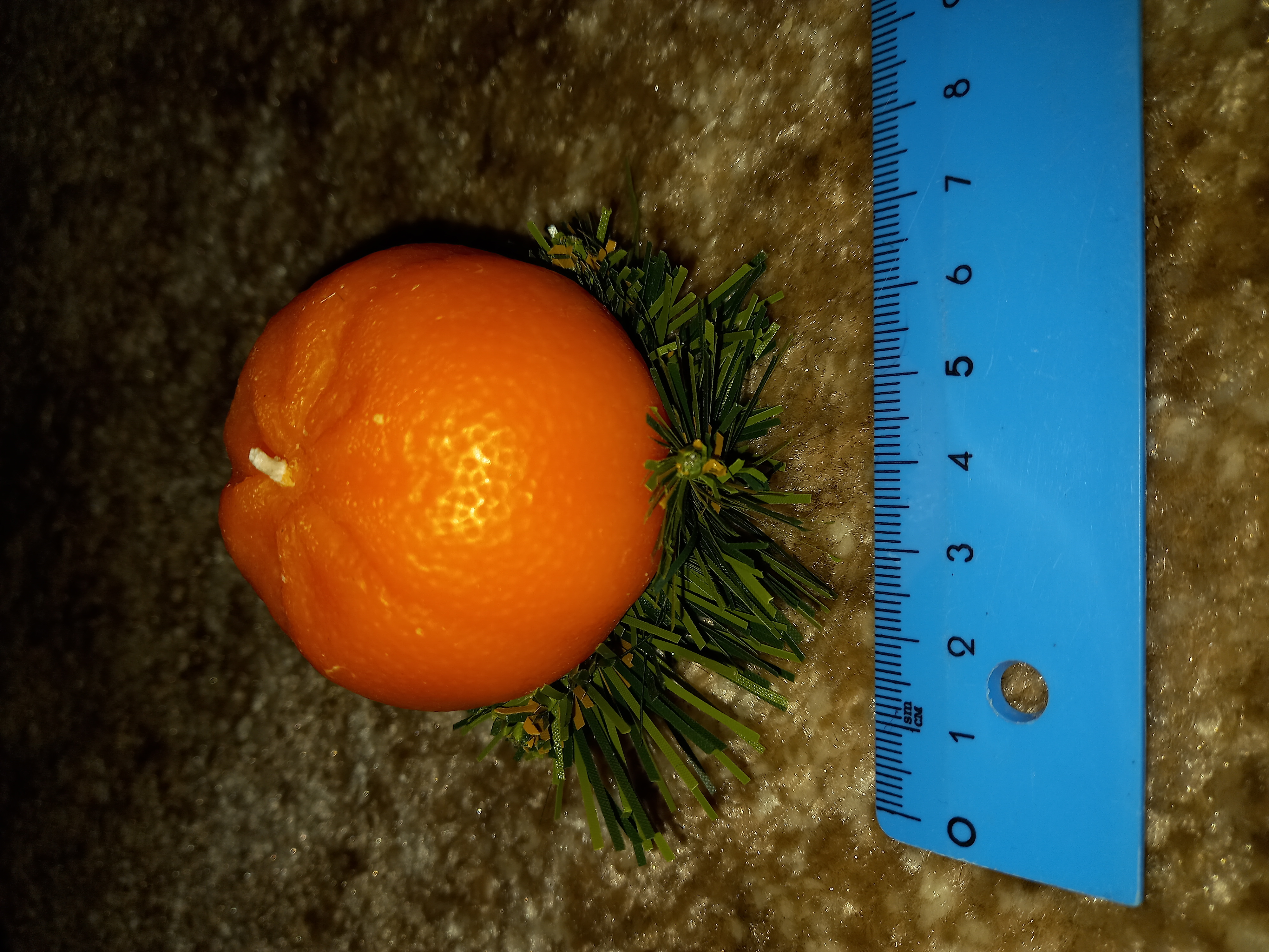 Фотография покупателя товара Свеча декоративная "Новогодний апельсин половинка",10х10х6,2 см - Фото 35