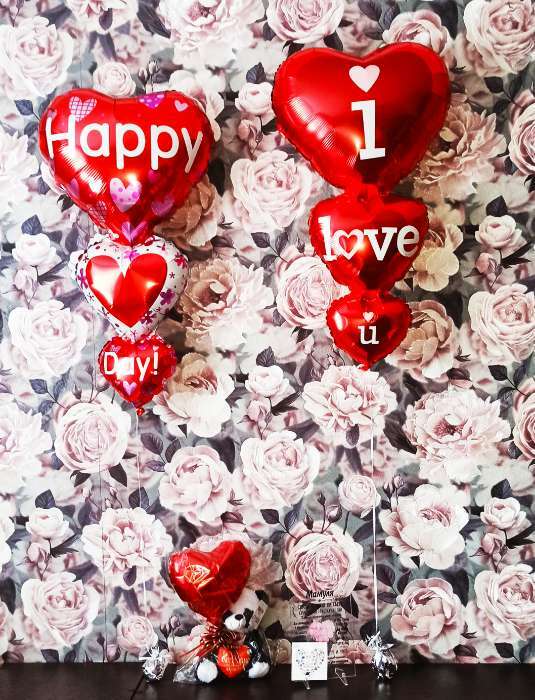 Фотография покупателя товара Шар фольгированный 39" "Три сердца: я люблю тебя" - Фото 1