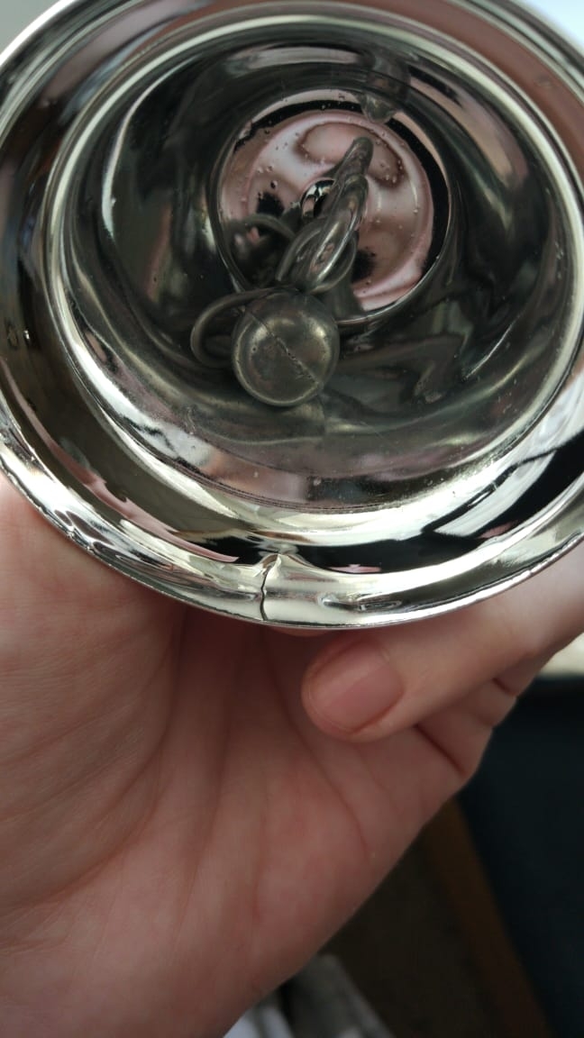 Фотография покупателя товара Колокольчик настольный "Shine", серебряный, 12 х 6.5 см - Фото 4