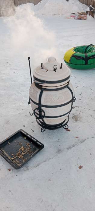 Фотография покупателя товара Тандыр "Сармат Охотник" h-73 см, d-50, 70 кг, 8 шампуров, кочерга, совок