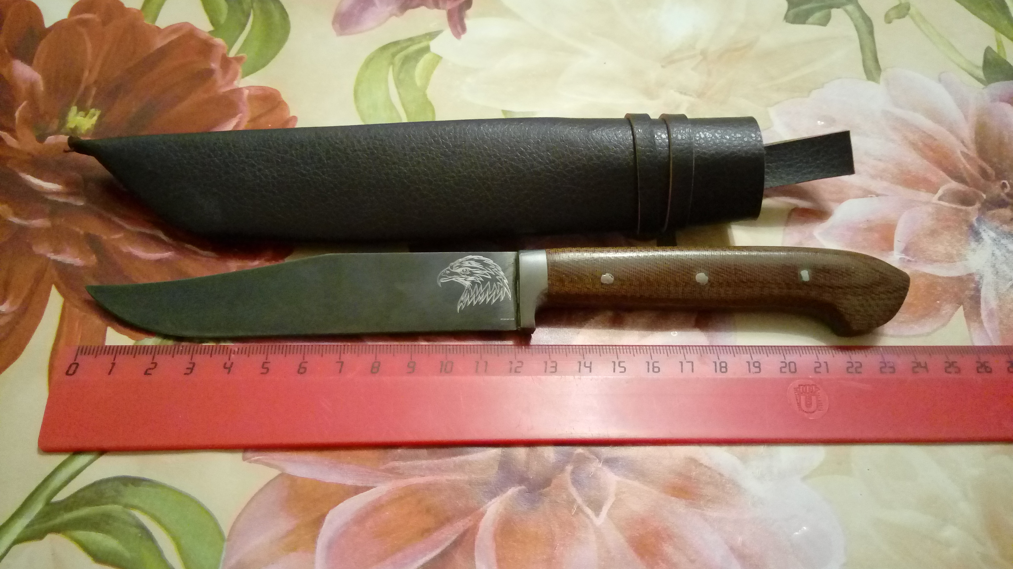 Фотография покупателя товара Нож Пчак Шархон - малый, текстолит, гюльбанд олово, клинок 13-14 см - Фото 4