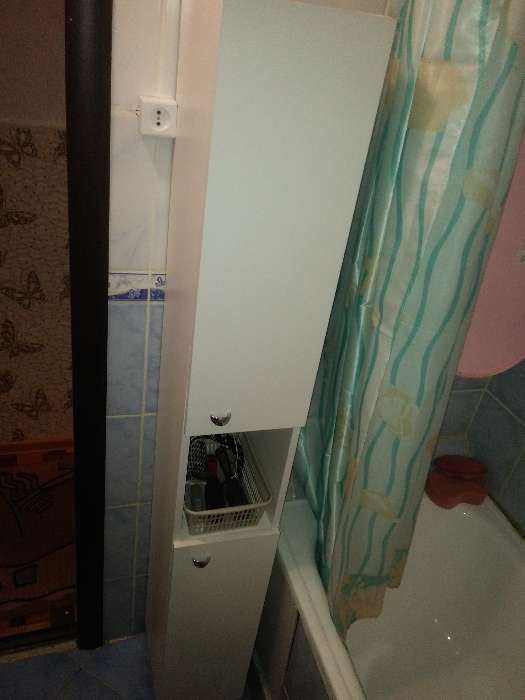Фотография покупателя товара Пенал для ванной комнаты "Вега 3600" белый, 36 х 30 х 181 см - Фото 16