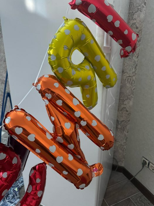 Фотография покупателя товара Гирлянда шар фольгированный 16" «С днём рождения», МИКС - Фото 14