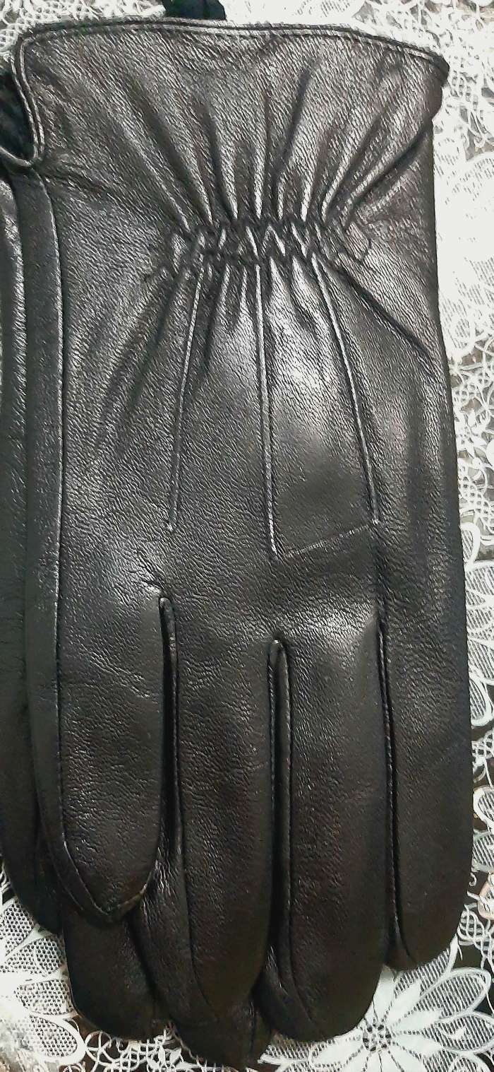 Фотография покупателя товара Перчатки мужские, подклад - флис, р-р 11.5, цвет чёрный - Фото 2
