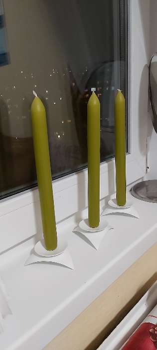 Фотография покупателя товара Подсвечник "Звездочка" металл на 1 свечу, 9х3,5 см, белый - Фото 10