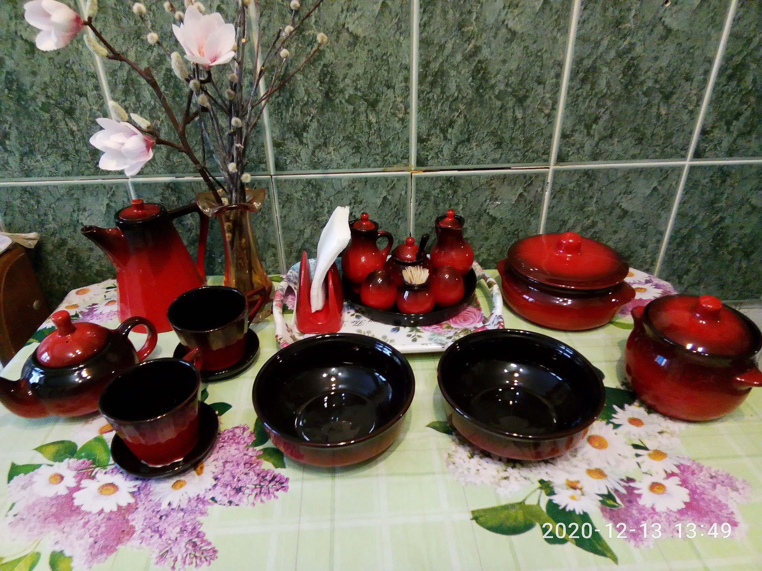 Фотография покупателя товара Чайная пара "Ностальгия №2" 0,2л / 9х7см + блюдце 9см, красный - Фото 2