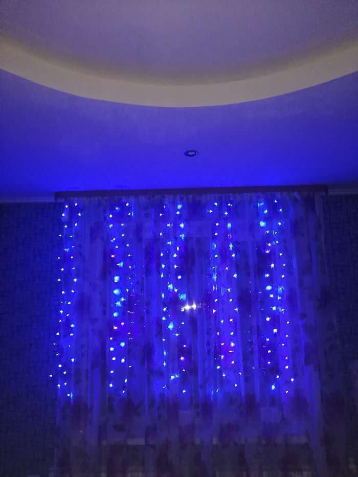 Фотография покупателя товара Гирлянда «Занавес» 2 × 1.5 м, IP20, прозрачная нить, 360 LED, свечение зелёное, 8 режимов, 220 В - Фото 37