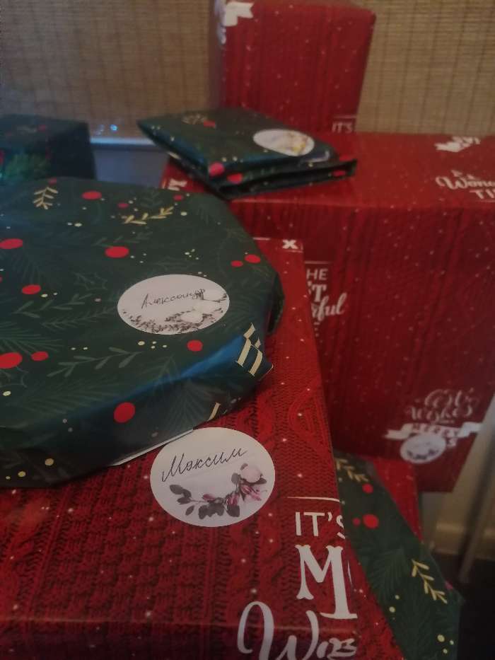 Фотография покупателя товара Наклейки для подарков и цветов, «Рамочки‒веточки», 9 х 16 см - Фото 4