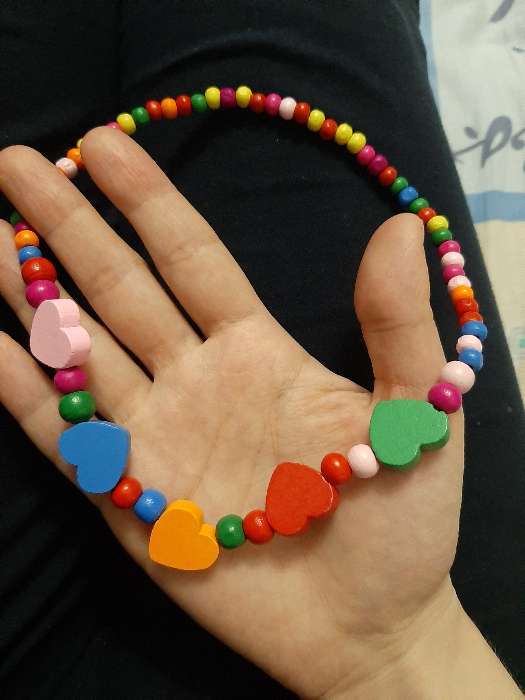 Фотография покупателя товара Бусы детские «Выбражулька» сердечки, 40 см, цвет МИКС - Фото 5