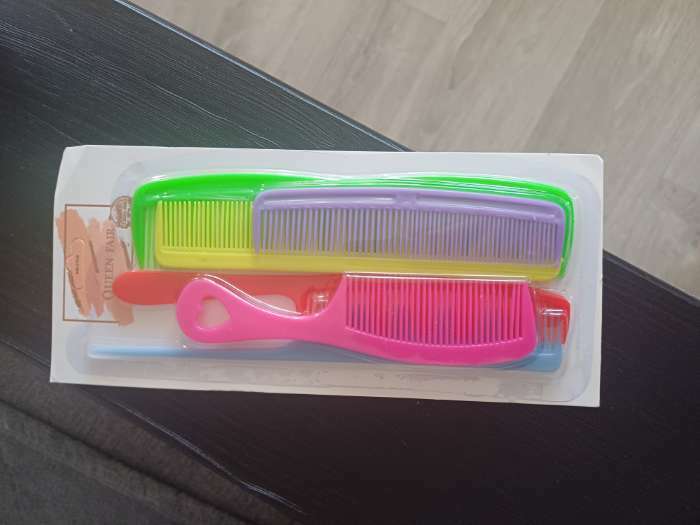 Фотография покупателя товара Набор расчёсок, 6 предметов, цвет МИКС