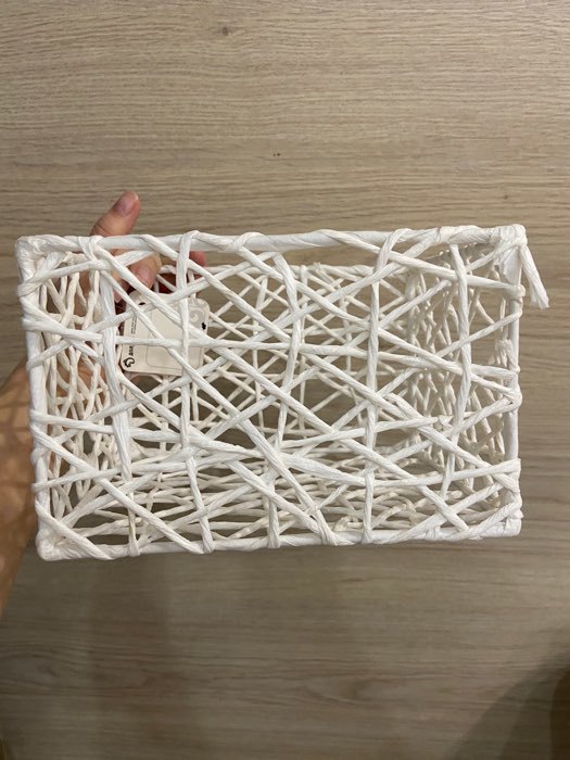 Фотография покупателя товара Корзина плетёная Доляна «Паутинка», 15,5×11×11 см, цвет белый - Фото 3