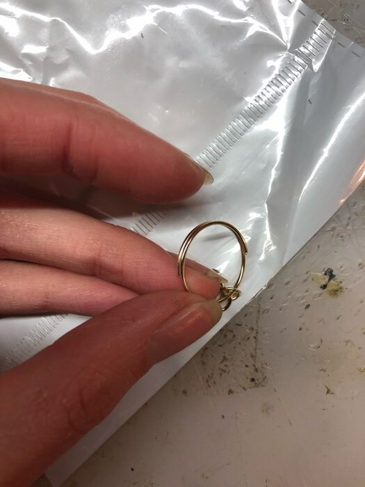 Фотография покупателя товара Основа для брелока кольцо металл с цепочкой золото 1,8х1,8 см набор 40 шт - Фото 11