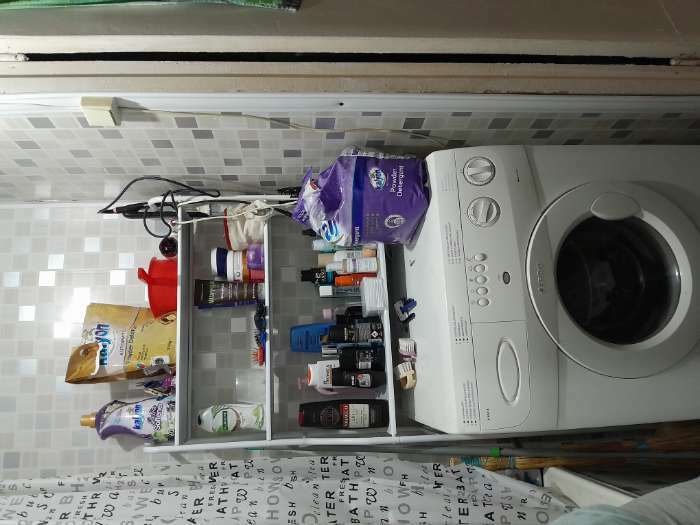 Фотография покупателя товара Стеллаж над стиральной машинкой, 65×25×152 см, белый - Фото 1