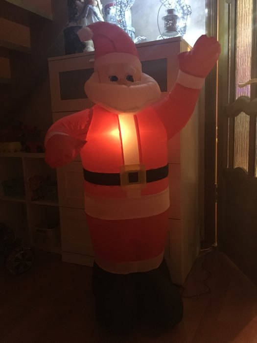Фотография покупателя товара Надувная фигура "Дед Мороз" светится, 120 см - Фото 3