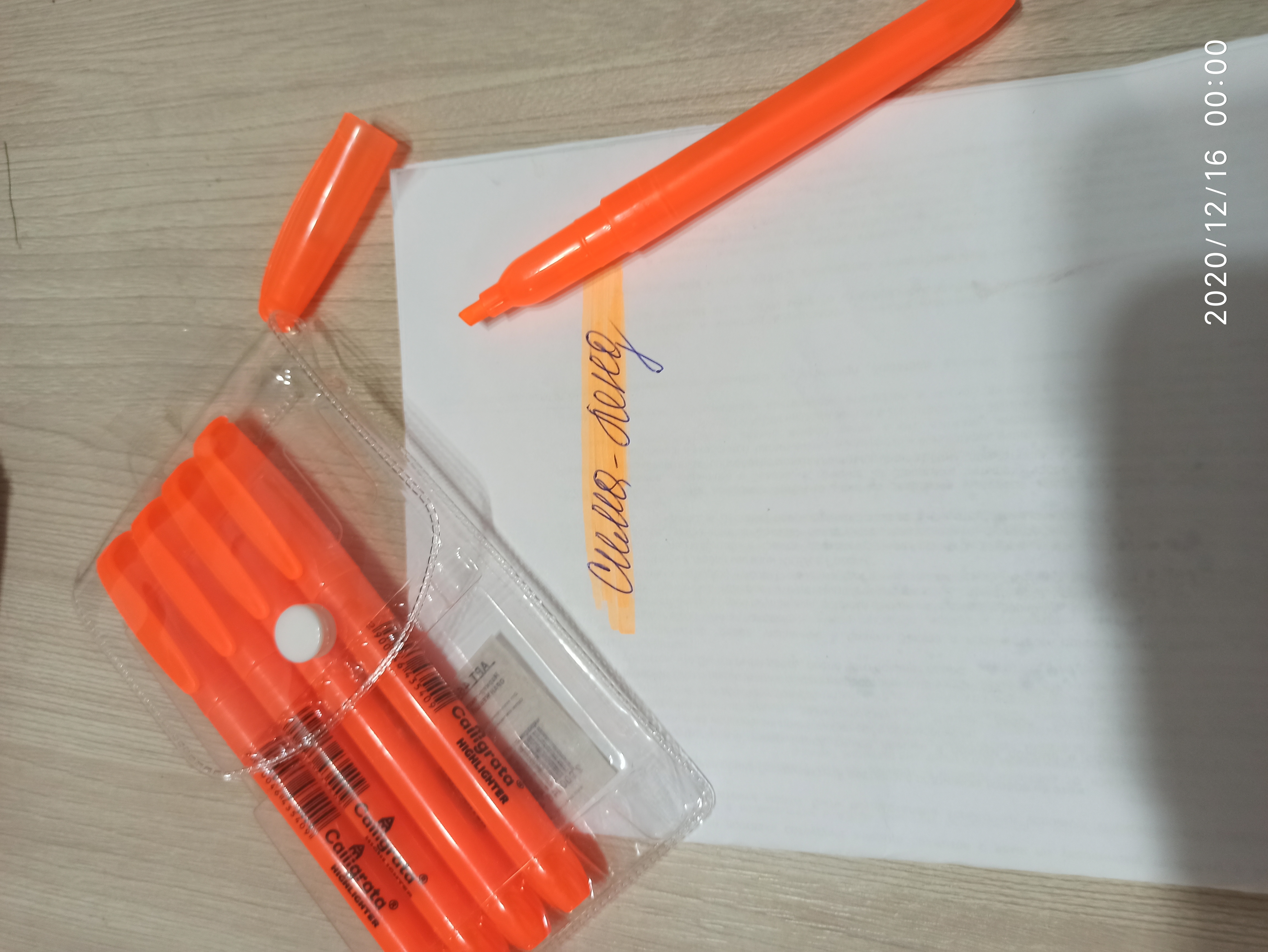 Фотография покупателя товара Маркер-текстовыделитель скошенный 5 мм, оранжевый - Фото 1