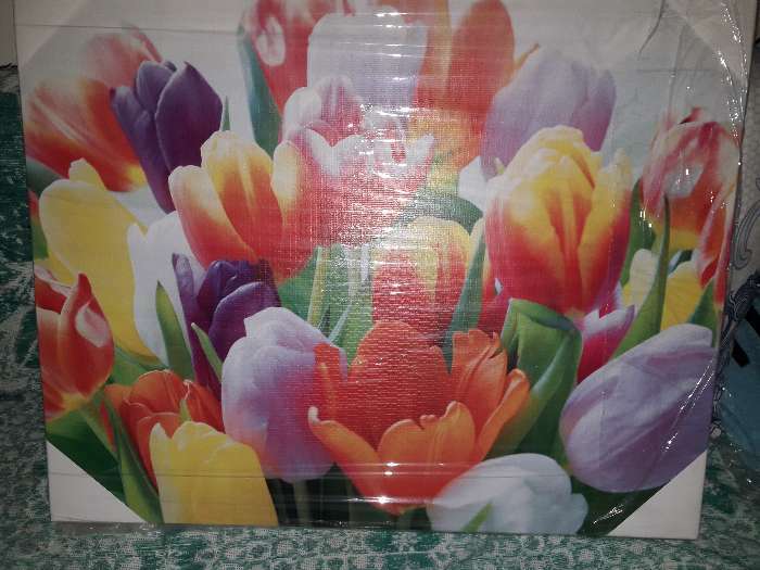Фотография покупателя товара Картина на подрамнике "Тюльпаны" 40*50 см - Фото 1