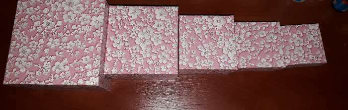 Фотография покупателя товара Набор коробок 5 в 1 "Розовый вьюнок", 12 х 12 х 9 - 6 х 6 х 3 см - Фото 1